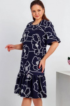 Платье из хлопка с оборкой по низу Liza Fashion(фото3)