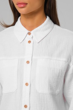 Рубашка белая из муслина Priz(фото3)